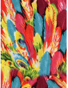 Tejido strech plumas multi