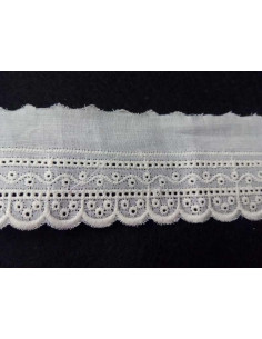 Encaje bordado terminación algodón