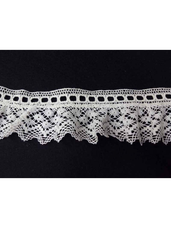 Puntilla bolillo fruncido 644-F-O