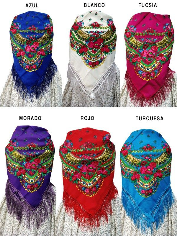 Mantón floreado infantil