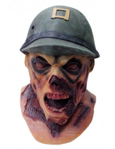 Máscara látex militar zombie