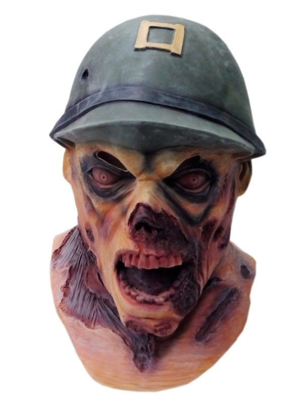 Máscara látex militar zombie