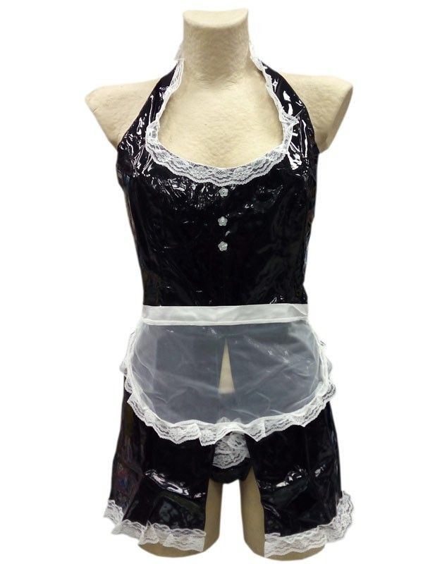 Disfraz camarera sexy charol