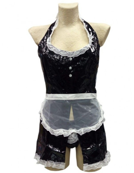 Disfraz camarera sexy charol