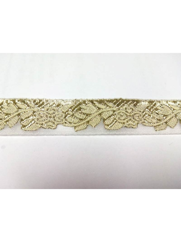 Cinta bordada en dorado