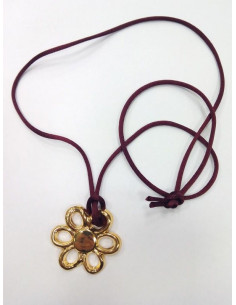 Colgante flor oro
