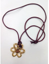 Colgante flor oro
