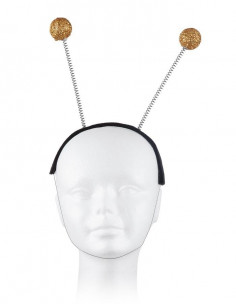 Diadema con bolas doradas