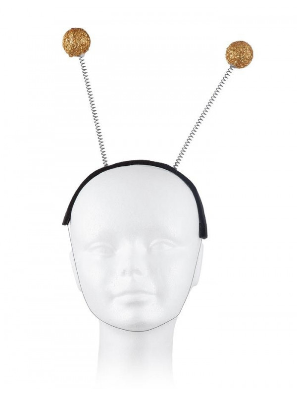 Diadema con bolas doradas