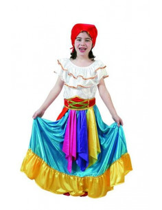 Disfraz zíngara azul niña