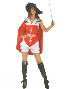 Disfraz mosquetera sexy rojo