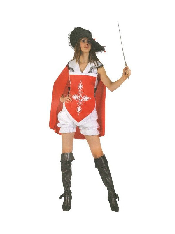 Disfraz mosquetera sexy rojo