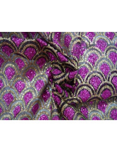 Tejido tul escarchado escamas