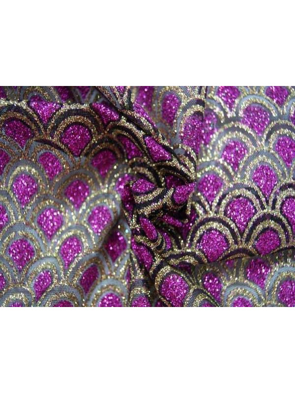 Tejido tul escarchado escamas