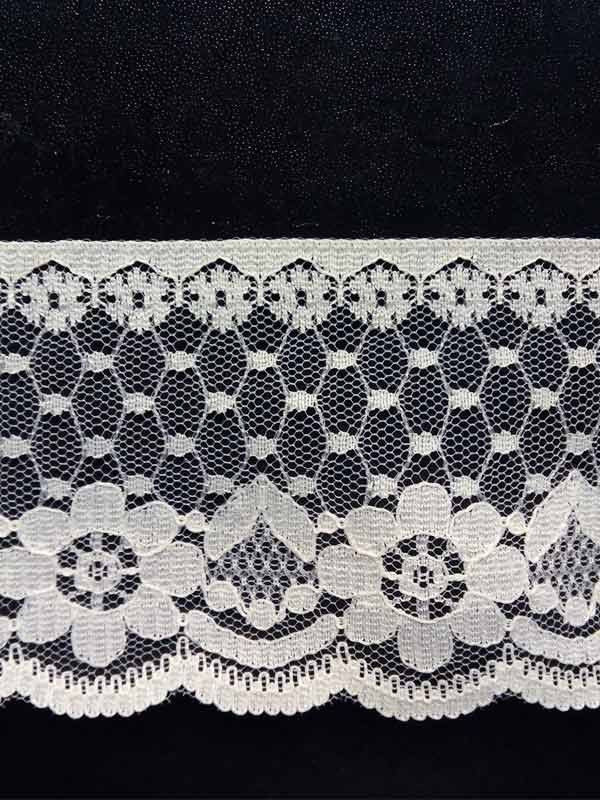 Puntilla de nylon rosas pequeña