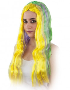 Peluca hippie multicolor