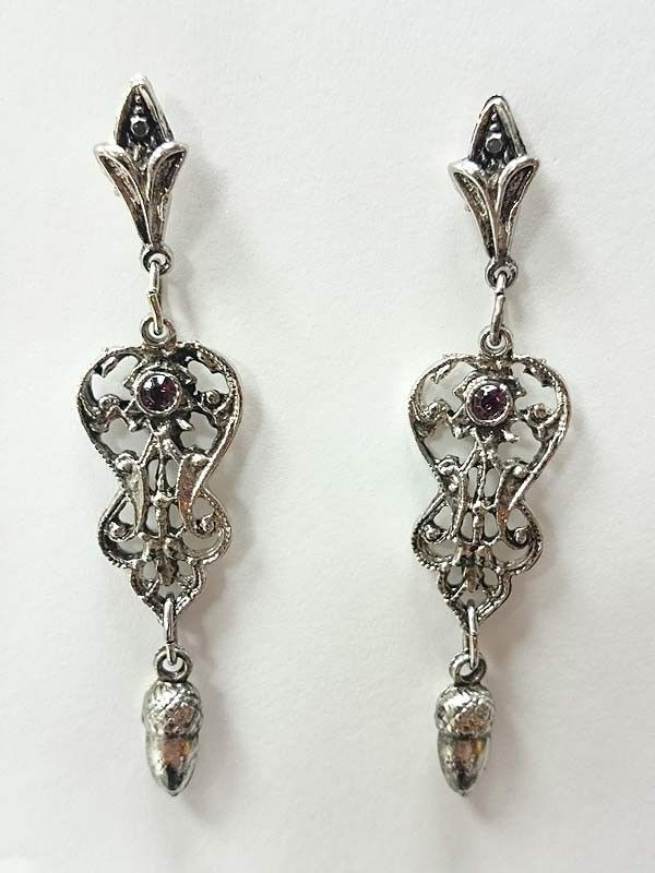 Pendiente para traje regional 16767 morado