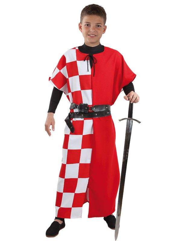 Sobrevesta medieval cuadros infantil