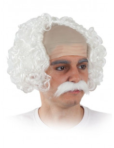 Peluca y bigote científico