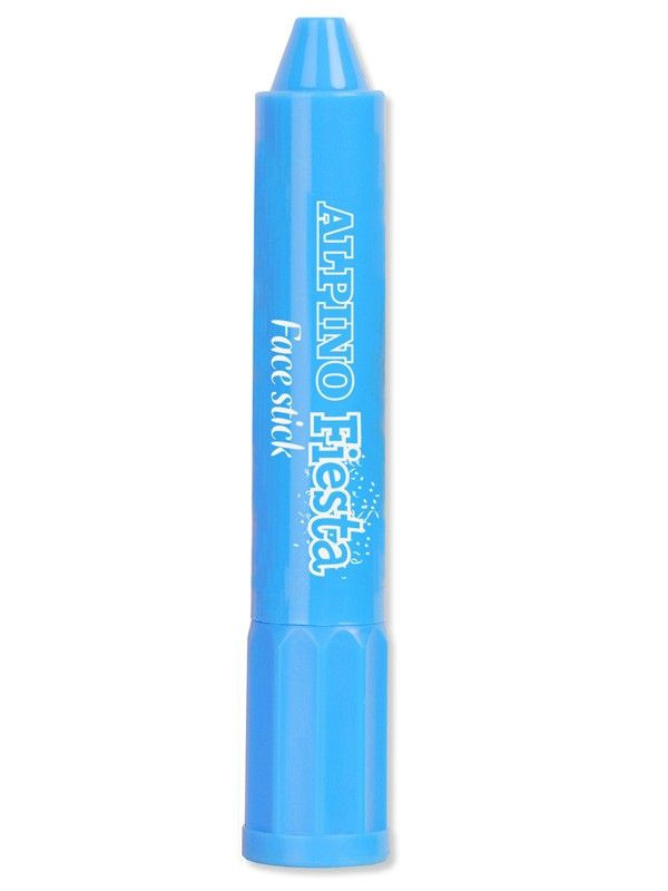 Barra maquillaje azul cyan con aplicador