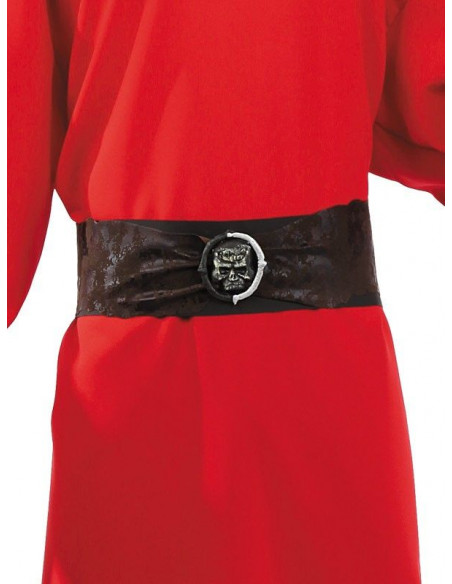 Cinturón pirata calavera adulto