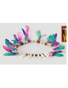 Collar indio de plumas