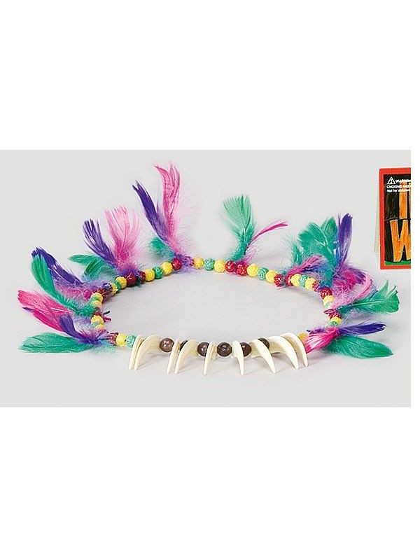 Collar indio de plumas