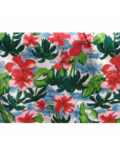 Tejido strech estampado hawaiano
