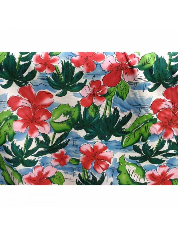 Tejido strech estampado hawaiano