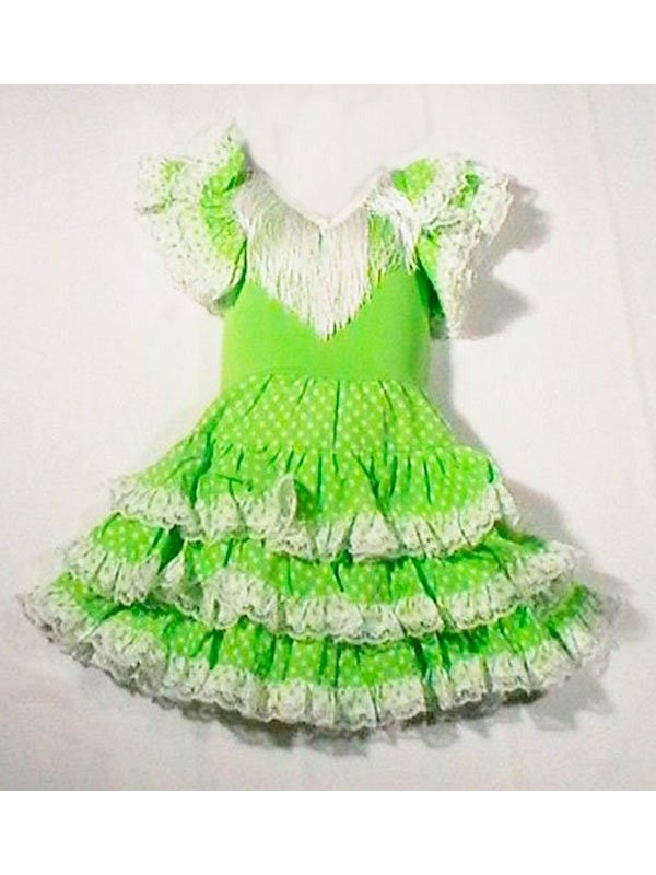 Vestido sevillana tres volantes niña