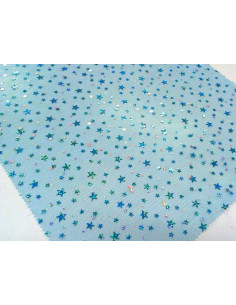 Tejido tul estrellas