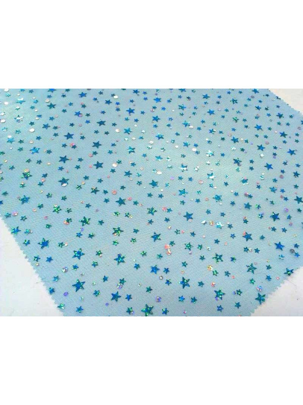 Tejido tul estrellas