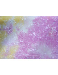 Tejido punto licra con flores