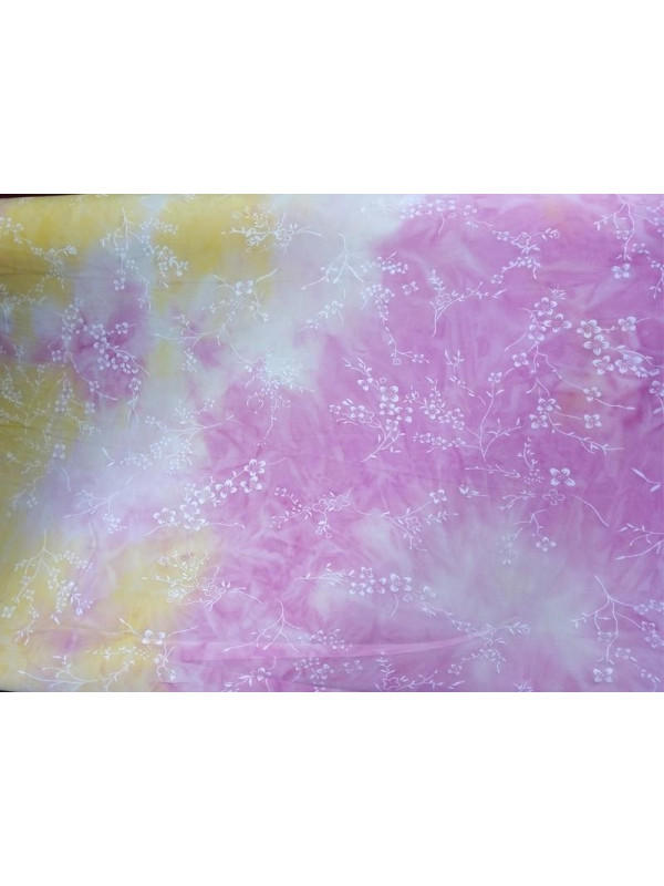 Tejido punto licra con flores