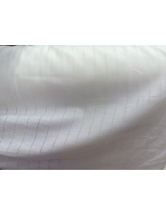 Tejido popelín calado a rayas