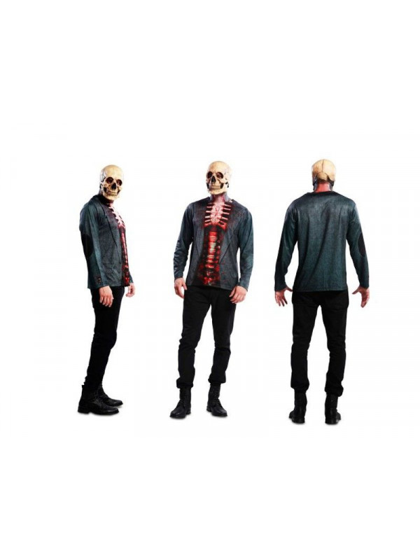 Camiseta esqueleto sangriento