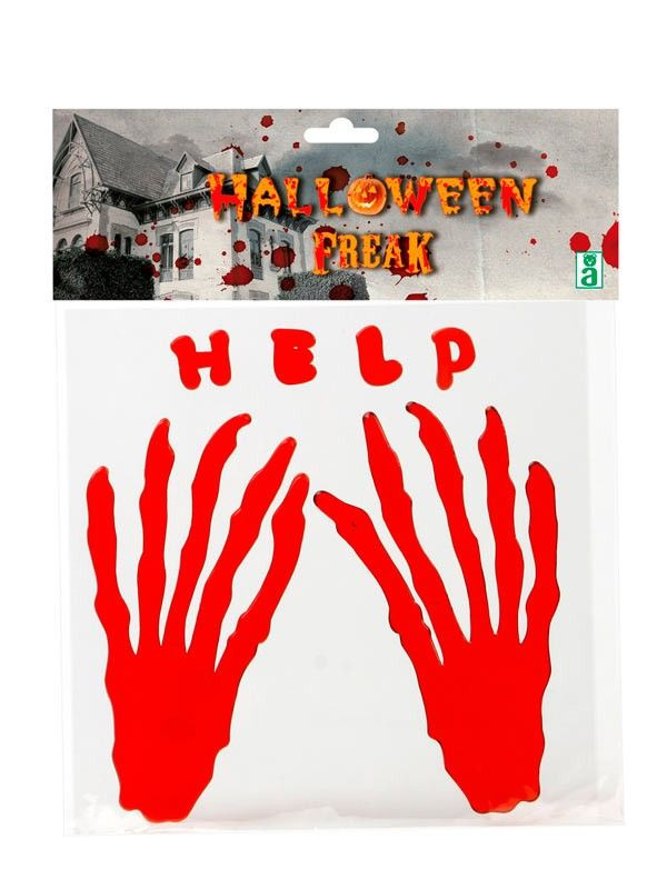 Pegatina manos sangrientas Help