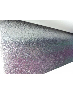 Tela de Polipiel Glitter Plata