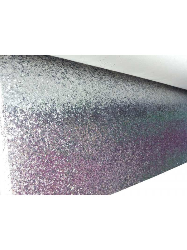 Tela de Polipiel Glitter Plata