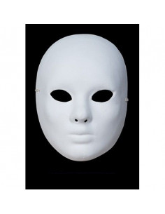 Máscara blanca de cartón