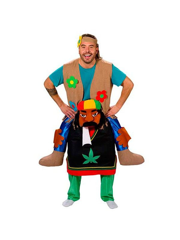 Disfraz a hombros de hippie sobre...