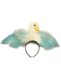 Diadema de cisne con plumas