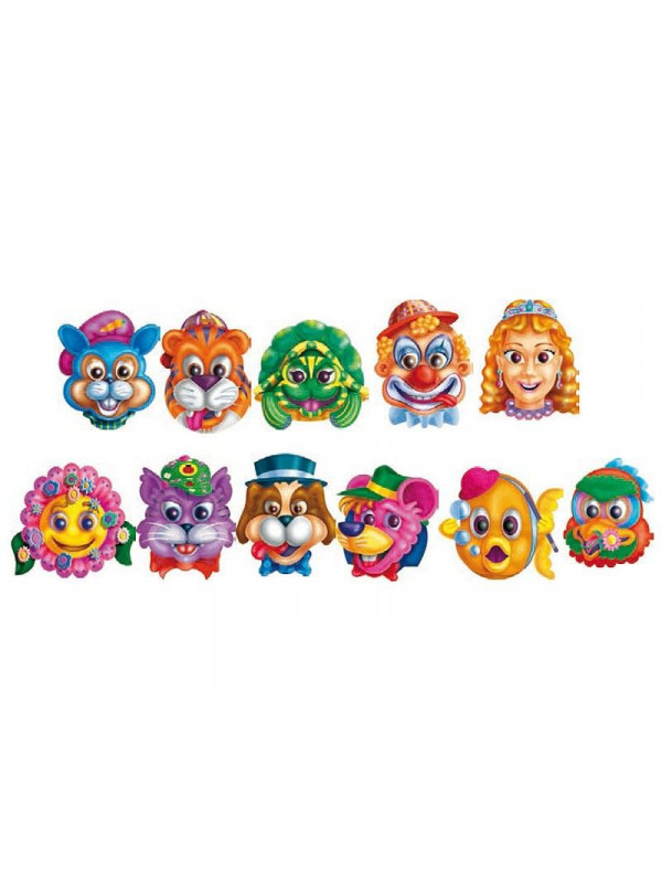 Careta personajes surtidos cartulina