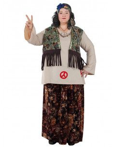 Disfraz hippie talla grande