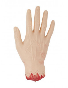 Mano amputada sangrienta