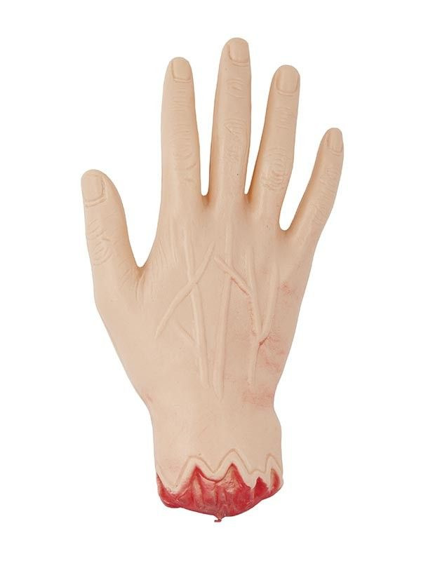 Mano amputada sangrienta