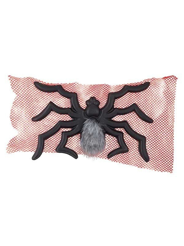 Araña decorativa con red