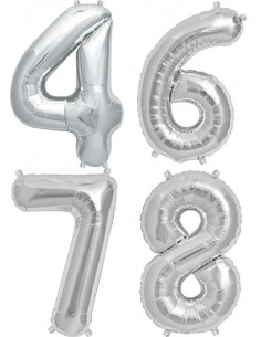 Globos numéricos metalizados 2