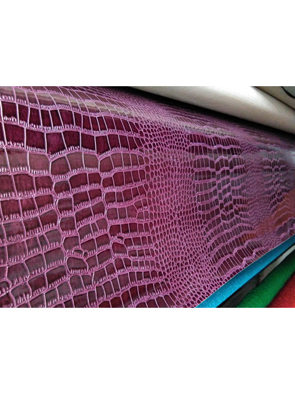 Tejido polipiel de cocodrilo brillante