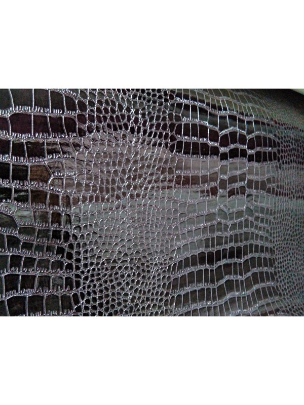 Tejido polipiel de cocodrilo brillante